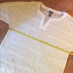 EUC Chicos sheer top with beautiful design